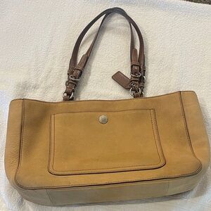 Coach Camel Suede Tote